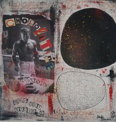 Collages titled "Chocolatine ? ....O…" by Isabelle Blondel, Original Artwork, Collages