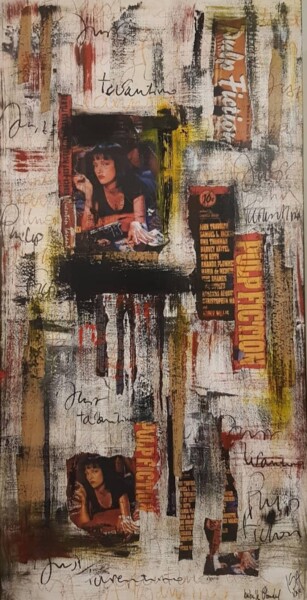 Collages intitulée "Just Tarantino" par Isabelle Blondel, Œuvre d'art originale, Collages