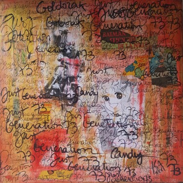 Collages titulada "Just Génération 73" por Isabelle Blondel, Obra de arte original, Collages