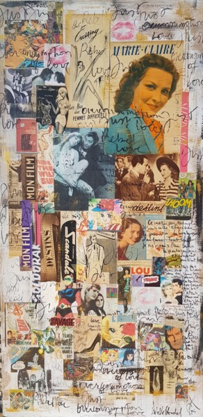 Collages intitulée "Jut....Overconsumpt…" par Isabelle Blondel, Œuvre d'art originale, Collages