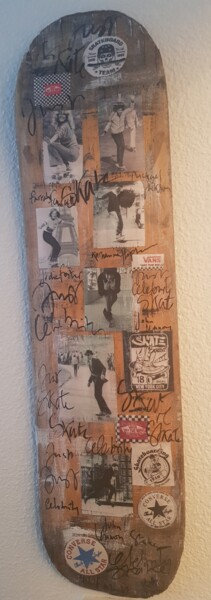 Collages intitolato "Celebrity skate" da Isabelle Blondel, Opera d'arte originale, Collages