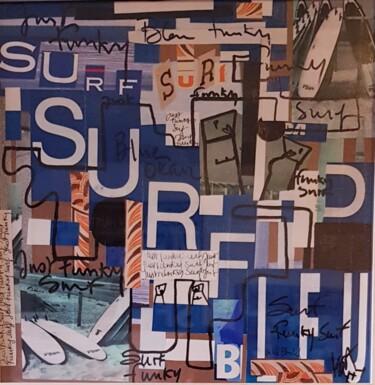 拼贴 标题为“Just Funky surf” 由Isabelle Blondel, 原创艺术品, 拼贴