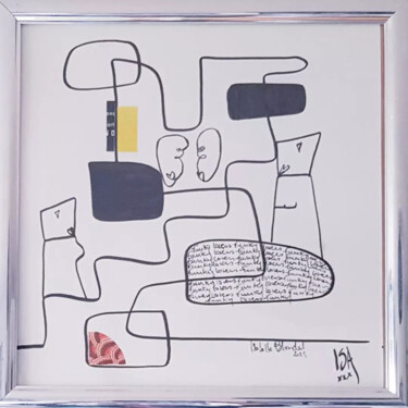 Desenho intitulada "Funky Lovers trypti…" por Isabelle Blondel, Obras de arte originais, Marcador