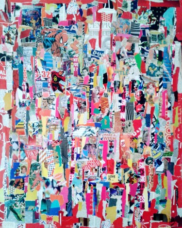 Collages intitulée "Color of the world" par Isabelle Blondel, Œuvre d'art originale, Collages