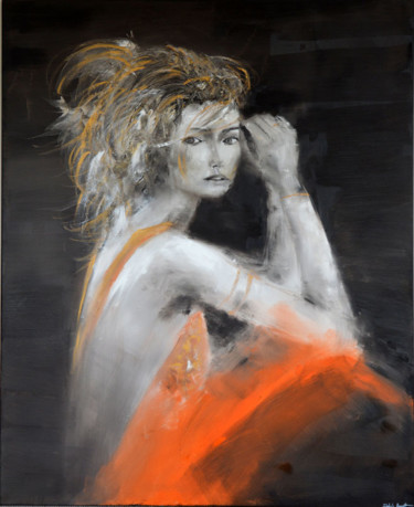 Schilderij getiteld "alice" door Isabelle Bossuyt, Origineel Kunstwerk, Olie