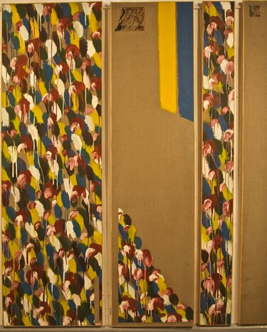 Peinture intitulée ""Consonnance Disson…" par Isabelle Boulin, Œuvre d'art originale, Acrylique Monté sur Châssis en bois