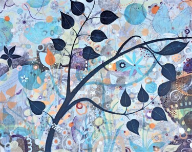 "Mon jardin extraord…" başlıklı Tablo Isabelle Bout tarafından, Orijinal sanat, Akrilik Ahşap Sedye çerçevesi üzerine monte…