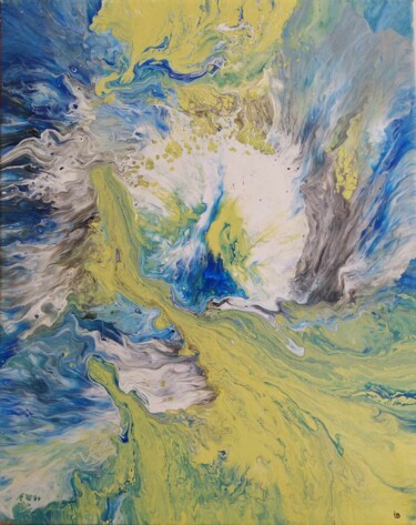 Peinture intitulée "La mer" par Isabelle Breteau (Zabougne), Œuvre d'art originale, Acrylique