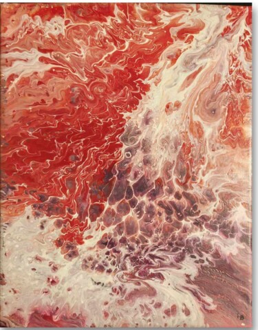 Peinture intitulée "Lave" par Isabelle Breteau (Zabougne), Œuvre d'art originale, Acrylique