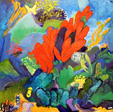 Peinture intitulée "RETOUR AUX SOURCES" par Isabelle Brisset, Œuvre d'art originale, Huile