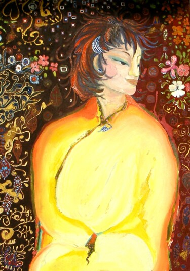 Pittura intitolato "MIA" da Isabelle Brisset, Opera d'arte originale, Olio