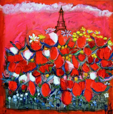 Peinture intitulée "ÇA C'EST PARIS" par Isabelle Brisset, Œuvre d'art originale, Huile