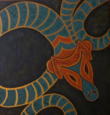 Painting titled "Serpentine" by Isabelle C. Bruggimann, Original Artwork
