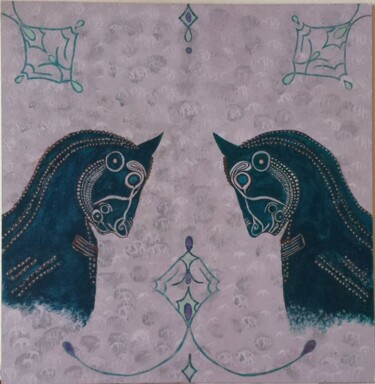 Pintura intitulada "Persepolis" por Isabelle C. Bruggimann, Obras de arte originais, Óleo