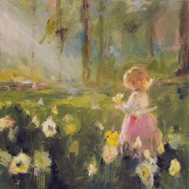 Pittura intitolato "Rayon de soleil" da Isabelle Cotillard, Opera d'arte originale, Olio Montato su Telaio per barella in le…