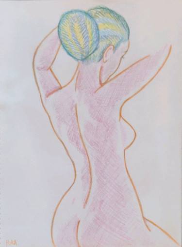 Dessin intitulée "Alba" par Poka, Œuvre d'art originale, Crayon