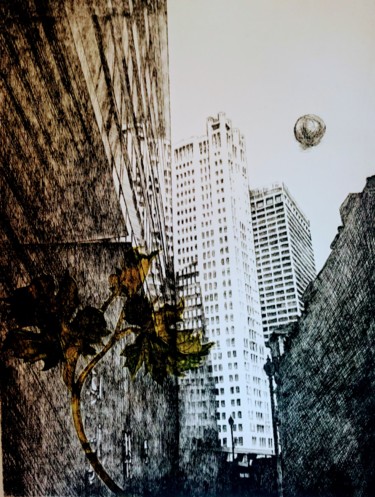 Printmaking titled "VERDURE A NEW YORK…" by Isabelle Delamarre, Original Artwork