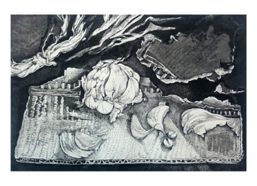 Gravures & estampes intitulée "HOMMAGE A MARCEL PR…" par Isabelle Delamarre, Œuvre d'art originale, Eau-forte