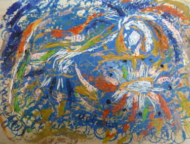Pittura intitolato "LA FABRIQUE DES DEC…" da Isabelle Delamarre, Opera d'arte originale, Olio