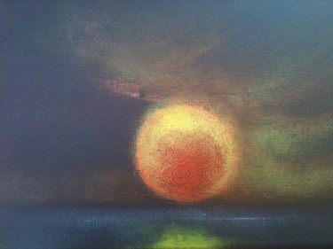 Peinture intitulée "LUMINEUSE NUIT DE P…" par Isabelle Delamarre, Œuvre d'art originale, Acrylique