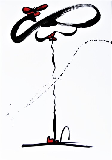 "Une Evolution" başlıklı Tablo Isabelle Delteil Mc Williams tarafından, Orijinal sanat, Mürekkep
