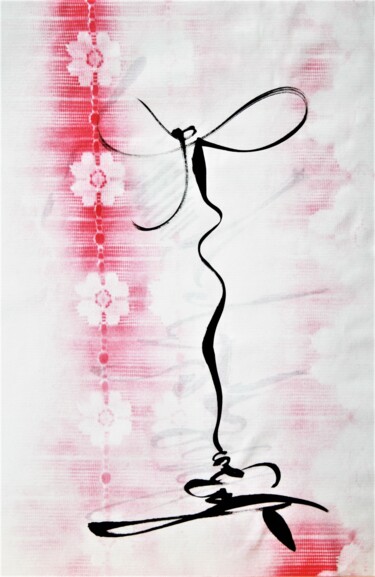 Collagen mit dem Titel "Comme des Elles" von Isabelle Delteil Mc Williams, Original-Kunstwerk, Tinte