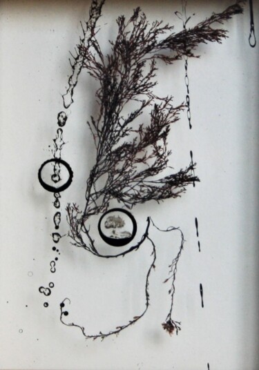 Painting titled "ROULEE" by Isabelle Delteil Mc Williams, Original Artwork, Ink Mounted on Glass