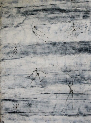 Painting titled "danse" by Isabelle Delteil Mc Williams, Original Artwork, Plaster