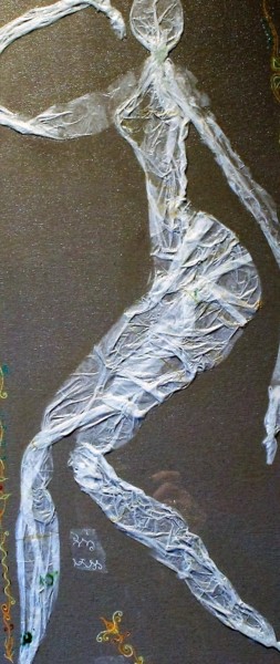 Peinture intitulée "Ah les Filles 1" par Isabelle Delteil Mc Williams, Œuvre d'art originale, Acrylique Monté sur Carton