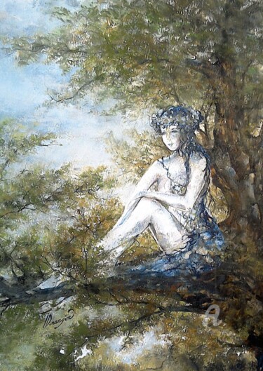 Pintura intitulada "Hespéride" por Isabelle Derangere, Obras de arte originais, Pastel