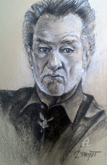 Drawing titled "Eddy Mitchell" by Isabelle Derangere, Original Artwork, Pastel