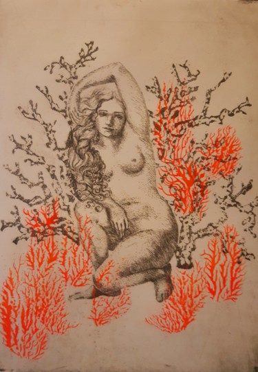 Gravures & estampes intitulée "La métamorphose de…" par Isabelle Desaulty, Œuvre d'art originale, Eau-forte