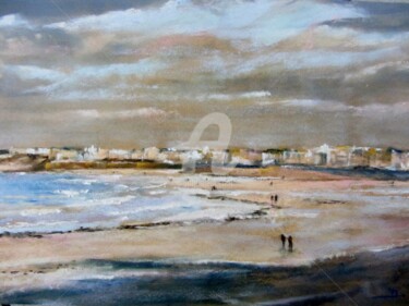 Painting titled "Le sillon Saint-Malo" by Isabelle Douzamy, Original Artwork, Pastel