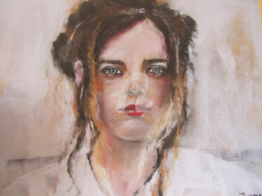 Peinture intitulée "Portrait Mallory" par Isabelle Douzamy, Œuvre d'art originale, Pastel