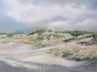 Peinture intitulée "Dune de la plage du…" par Isabelle Douzamy, Œuvre d'art originale, Pastel