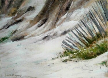 Peinture intitulée "Saint-cast,les dunes" par Isabelle Douzamy, Œuvre d'art originale, Pastel