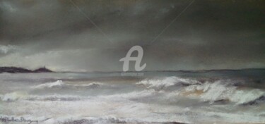 Painting titled "Ambiance de mer" by Isabelle Douzamy, Original Artwork, Pastel