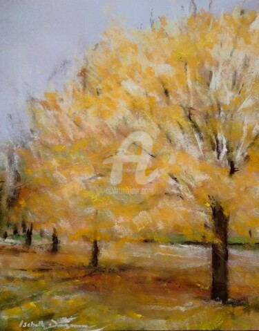 Dessin intitulée "L’automne" par Isabelle Douzamy, Œuvre d'art originale, Pastel