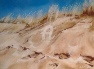 Drawing titled "La dune" by Isabelle Douzamy, Original Artwork, Pastel