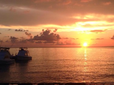 Fotografía titulada "Coucher de soleil c…" por Isabelle Druleve, Obra de arte original