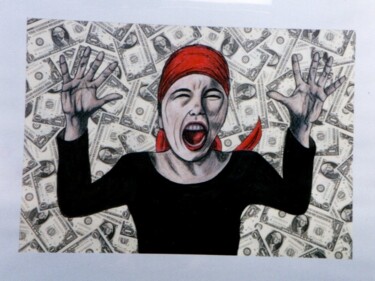 Tekening getiteld "dollards" door Isabelle Durieu, Origineel Kunstwerk, Pastel