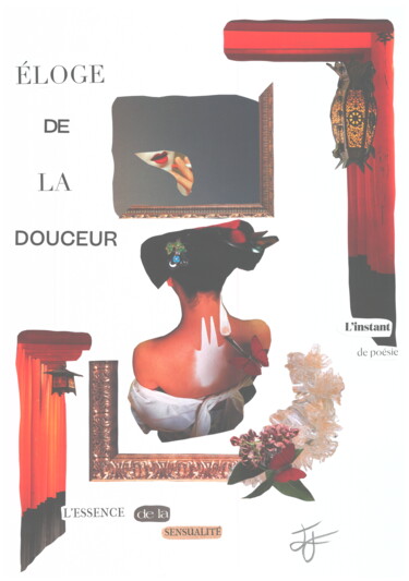 Colagens intitulada "Eloge de la douceur" por Isabelle Flegeau, Obras de arte originais, Colagens