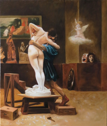 Peinture intitulée "Copie de Pygmalion…" par Isabelle Frances, Œuvre d'art originale, Huile