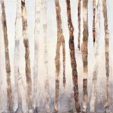 Pittura intitolato "hiver" da Isabelle Frossard Corthay, Opera d'arte originale