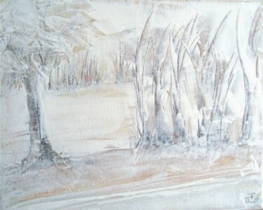 Peinture intitulée "Clarté hivernale" par Isabelle Frossard Corthay, Œuvre d'art originale, Huile