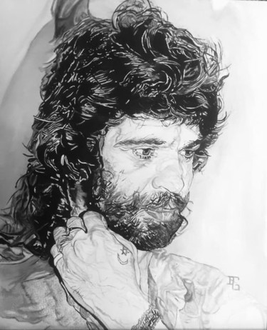 Camaron de la Isla Peinture intitulée "Camaron de la Isla" par Isabelle Garcia, Œuvre d'art originale, Huile