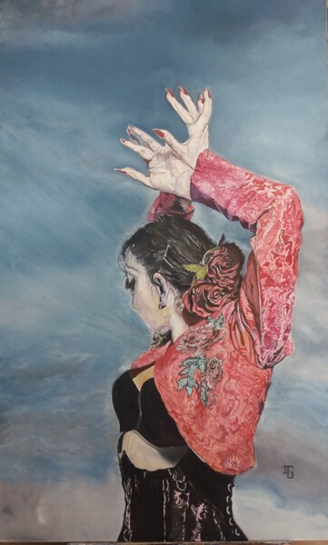 Flamenca Peinture intitulée "Flamenca" par Isabelle Garcia, Œuvre d'art originale, Huile
