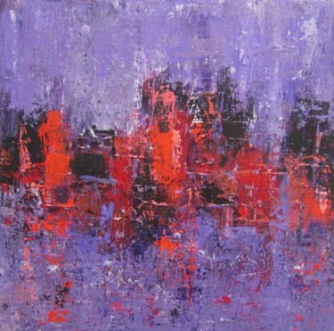 Painting titled "Impressions canal I…" by Isabelle Gourcerol, Original Artwork, Oil