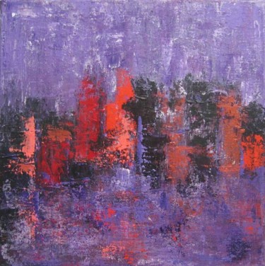 Painting titled "Impressions canal II" by Isabelle Gourcerol, Original Artwork, Oil