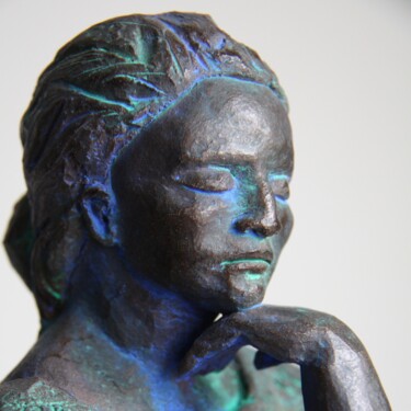 Скульптура под названием "Pénélope (étude d'a…" - Isabelle Haas, Подлинное произведение искусства, Терракота